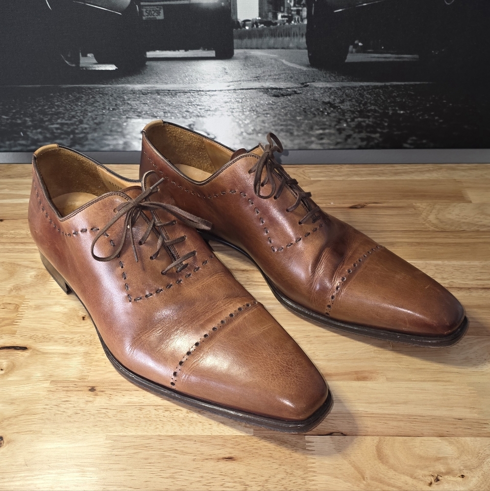 Magnanni Brown Cap Toe Oxford Dress Shoes 13